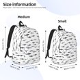 thumbnail image 2 of Vsdgher Cute Shark Print Canvas Backpack Travel Rucksack Unisex Knapsack 15.7/17.7Inch Laptop Backpack for Work,College -Small, 2 of 5