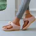 thumbnail image 6 of Ruyang Women Sandals Shoes Comfortable Flip Flops for Women with Arch Support Summer Casual Wedge Rhinestone Sandals for Women, 6 of 7