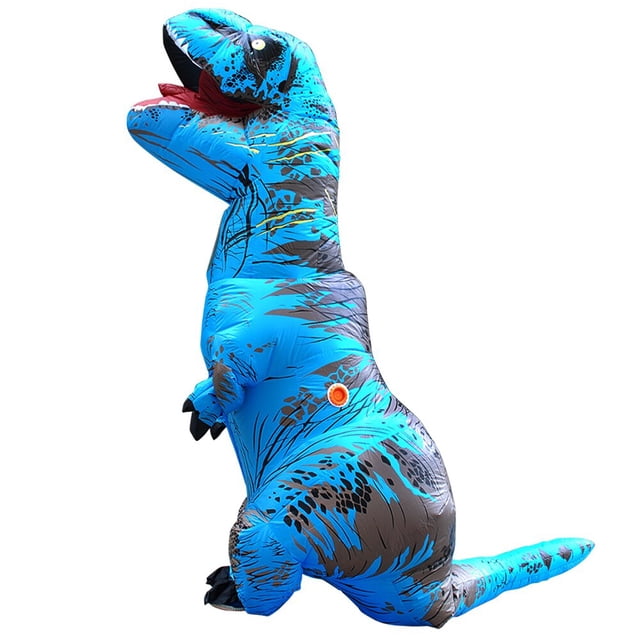 Disfraz inflable de dinosaurio t-rex para adultos y niños, traje de Anime para fiesta, Carnaval, Halloween, hombre y mujer