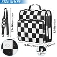 thumbnail image 3 of ALAZA Zipper Binder White and Black Checkered Grid Art Pattern 3 Ring Trapper Keeper File Folder Organizer Bag, 3 of 8