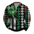 thumbnail image 4 of Culottes pour Femmes Hommes Jour de la Saint-Patrick Imprimé Irlandais Fermeture à Glissière 1/4 Col Chandail en Molleton L Multicolore, 4 of 4