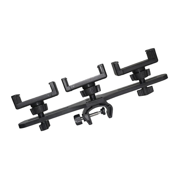 Soporte para teléfono con clip para barra transversal, accesorio para trípode, soporte para teléfono inteligente para transmisión en vivo 3 titulares