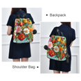 thumbnail image 4 of FORMRS Women's Travel Backpack Purse Anti-Theft Hidden Pockets Casual Shoulder Bag, Pink Floral Tomatoes, 4 of 7