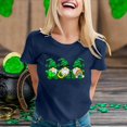 thumbnail image 2 of Cathalem T-Shirts Surdimensionnés pour Femmes, Blouse à Manches Courtes avec Motif, Hauts, Bleu Marine TG, 2 of 5
