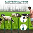 thumbnail image 2 of OUYAWEI 12pcs 3FT Metal Fence Post T Post Wire Fence Lawn Garden Green, 2 of 7