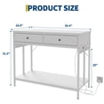 thumbnail image 3 of 40-50 Gallon Fish Tank Stand with Power Outlets, Heavy Duty Metal Aquarium Stand with 2 Storage Drawers, 660LBS Capacity, for Living Room, White, 3 of 8
