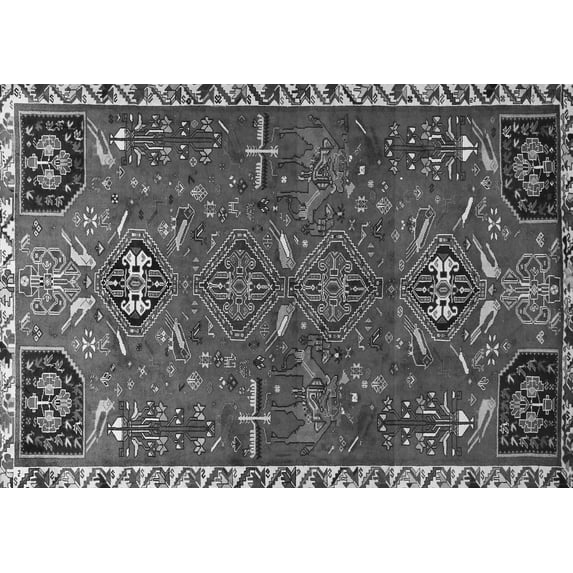 Ahgly Company Indoor Rectangle Persian Gray Traditional Area Rugs, 2' x 5'