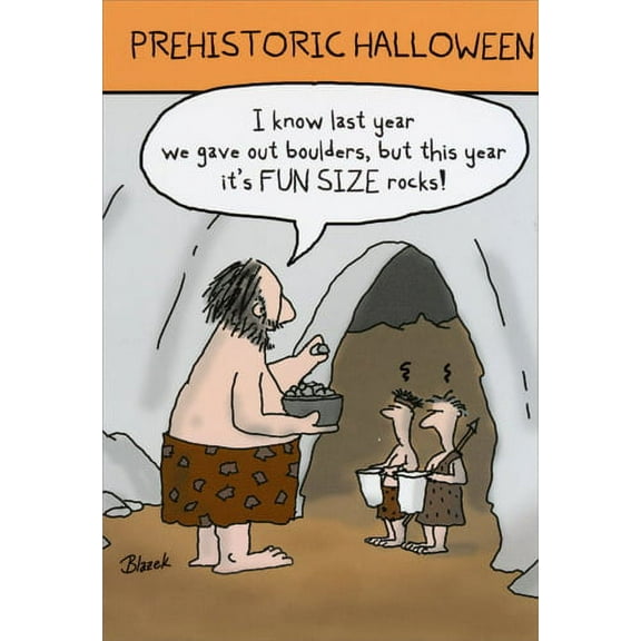Nobleworks Prehistoric Halloween Funny Halloween Card