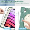 thumbnail image 6 of iPad Mini 6 Case 6th Generation 360°Rotatable Stand with Shoulder Strap Handle Pencil Holder Heavy Duty Shockproof Silicone Protective Case for iPad mini6 2021, 6 of 9
