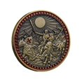 thumbnail image 1 of Moneda conmemorativa de hierro con diseño de batalla de caballero templario, 35 g, 1 of 3