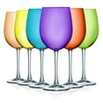 thumbnail image 1 of TableTop King 16 oz Wine Glasses, Stemmed Style, Cachet Top Accent, Party Color, Set of 6, 1 of 1