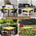 thumbnail image 5 of Yellow Lemon Fruit Leaves Beige Pattern Square Fitted Tablecloth with Elastic Edge,Square Table Cover,Washable Elastic Table Cover for Home Kitchen Party Decor 34"x34", 5 of 6