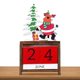 thumbnail image 1 of Calendario de cuenta regresiva de Navidad, calendario de Papá Noel pintado de madera, decoración de Adviento, decoraciones de mesa de fiesta, 1 of 4