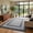 Gray, variant on Modern Washable Area Rug 9'x12' Vintage Braided Print Non-Slip Low Pile Carpet for Living Room Bedroom Home Office, Navy Blue
