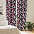 thumbnail image 3 of Ambesonne Floral 4-Panel Curtains, Rhythmic Exotic Flower Art, 56"x84", Grey and Multicolor, 3 of 4