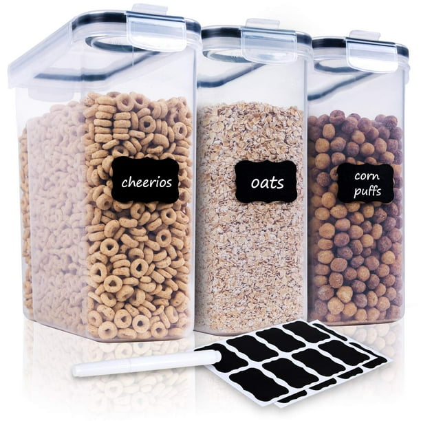 Set de almacenamiento de cereales FOOYOO, 3 unidades, 4 litros, herméticos, sin BPA