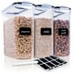 thumbnail image 1 of Set de almacenamiento de cereales FOOYOO, 3 unidades, 4 litros, herméticos, sin BPA, 1 of 7