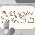thumbnail image 4 of 1pc Cute Cats Absorbent Non-Slip Bathroom Thickened Flannel Rug Decor,Soft,Quick Drying,Suitable For Indoor/outdoor Use,Bathrooms,Bedrooms,Kitchens,Terrace,Laundry Rooms,16"x24", 4 of 9