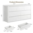 thumbnail image 3 of Ataucjin 7 Drawer Dresser for Bedroom, Wide Wood Chest of Drawers Handle Free, Large Modern Dresser Storage Cabinet for Living Room, Hallway Entryway, 3 of 7
