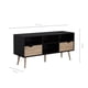 thumbnail image 4 of Mueble de TV Rack Top Living Centro de Entretenimiento Estilo Nórdico Negro y Café, 4 of 9