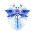 thumbnail image 1 of 2" Blue Psychedelic Dragonfly Vinyl Sticker, 1 of 1