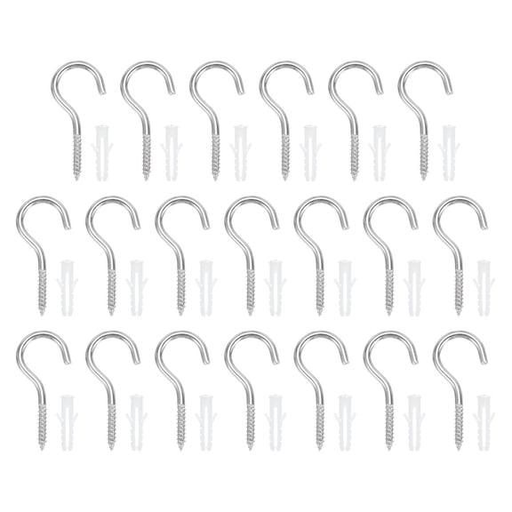 Uxcell Screw-in Hooks Self Tapping Cup Screw with Expansion Bolt M3x40mm