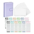 thumbnail image 4 of serony PU Leather Notebook Binder Clear Binder Pockets Budget Envelope Purple, 4 of 9