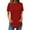 Red, variant on Women's Everyday Wear Solid Blouse Tee - Casual Summer Short Sleeve High Low Loose Fit Basic Top