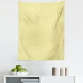 thumbnail image 1 of Art Deco Tapestry, Four-leaf Clover Inspired Grunge Brick Printed Texture of Symmetric Motif, Fabric Wall Hanging Decor for Bedroom Living Room Dorm, 5 Sizes, Yellow and White, by Ambesonne, 1 of 1