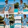 thumbnail image 4 of Whosucclay Blue Turtle Starfish Print Hawaiian Couple Matching Outfit Men's Short Sleeve Shirt Hawaiian Shirts for Summer and Women's Irregular Hem Sleeveless Dress Soft Beach Party Dress, Size XL, 4 of 7
