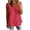 Red 05, variant on Karymi Blouses for Women Round Neck Eyelet Cut‑Out Sleeveless Linen Blend Tank Top, Solid Casual A‑Line Camisole, Curved‑Hem Summer Shirt, Daily Wear Top Womens Workout Tops