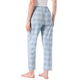 thumbnail image 3 of Womens Cotton Plaid Pajama Bottoms Elastic Waist with Pocket Long Sleepwear Lounge Pants L Blue Plaid, 3 of 6