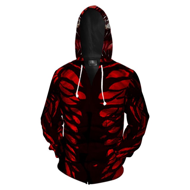 Sudadera con capucha de dibujos animados para hombre, con cremallera y estampado digital, de manga larga, popular para jóvenes, novedad de 2022