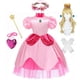 thumbnail image 2 of Disfraz de princesa Peach para niños, vestido de juego de rol de película de dibujos animados, vestidos rosas, trajes de fiesta de cumpleaños y Carnaval, novedad de 2023 Fivean unisex, 2 of 2
