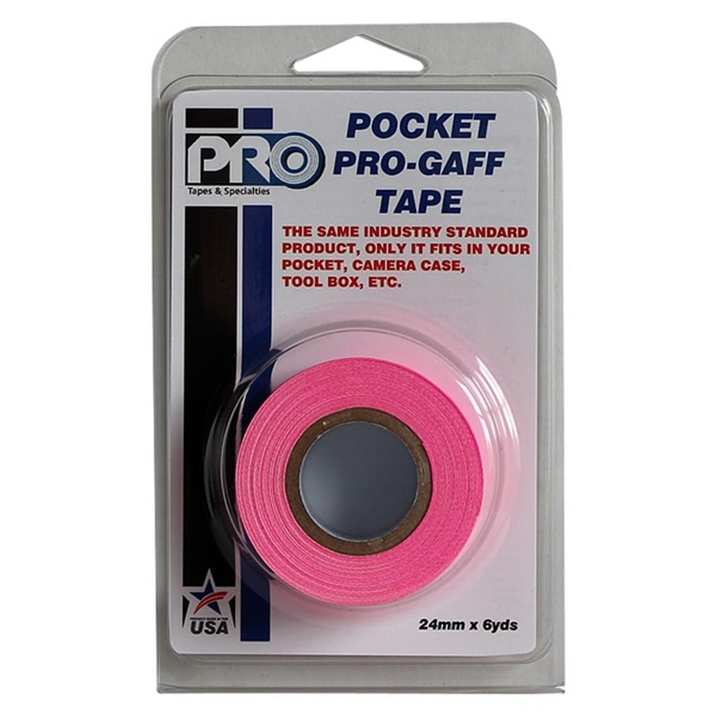 Pocket Pro Gaff Fluorescent Pink Gaffers Tape 1" X 6 Yard Roll On 1