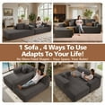 thumbnail image 2 of Toject 106" Sectional Couch, Modern L Shaped Sofa with Chaise Lounge, Gray, 2 of 8