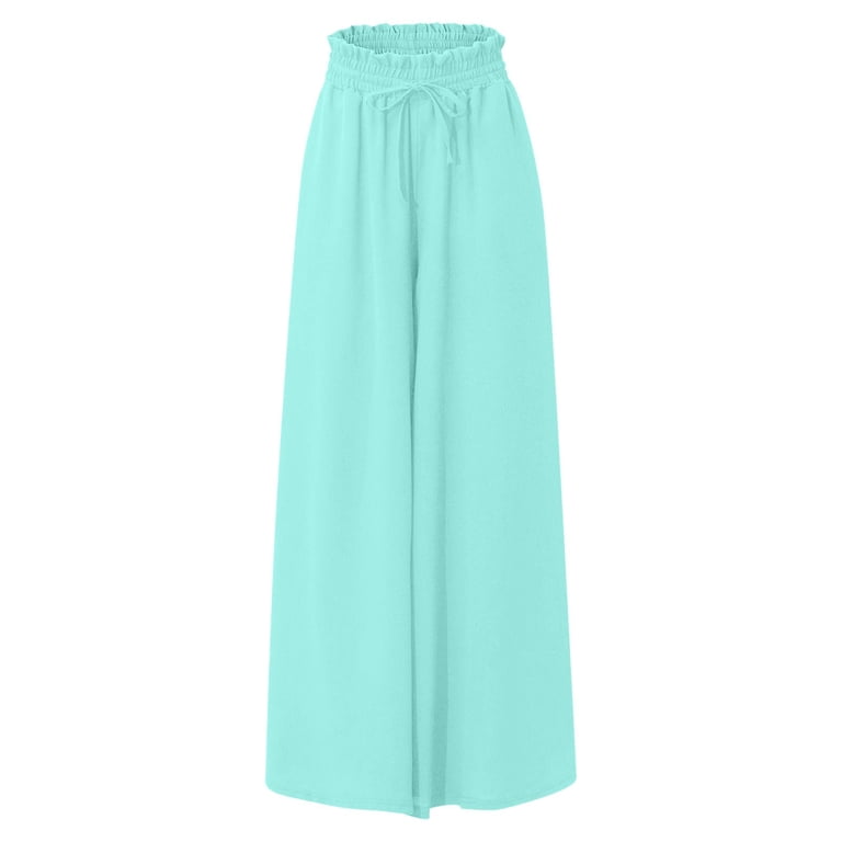 Women's Pants Straight Wide Leg Baggy Mint Green Pant Casual Outfits Comfy Clothes  Dress Pants for Women - Walmart.com
