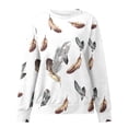 thumbnail image 5 of ICHUANYI Clearance Women's Round Neck Fashion Casual Long Sleeve Christmas Print Sweatshirt Tops Blouse(White, XXL) ICHUANYI WER2023081015441, 5 of 5