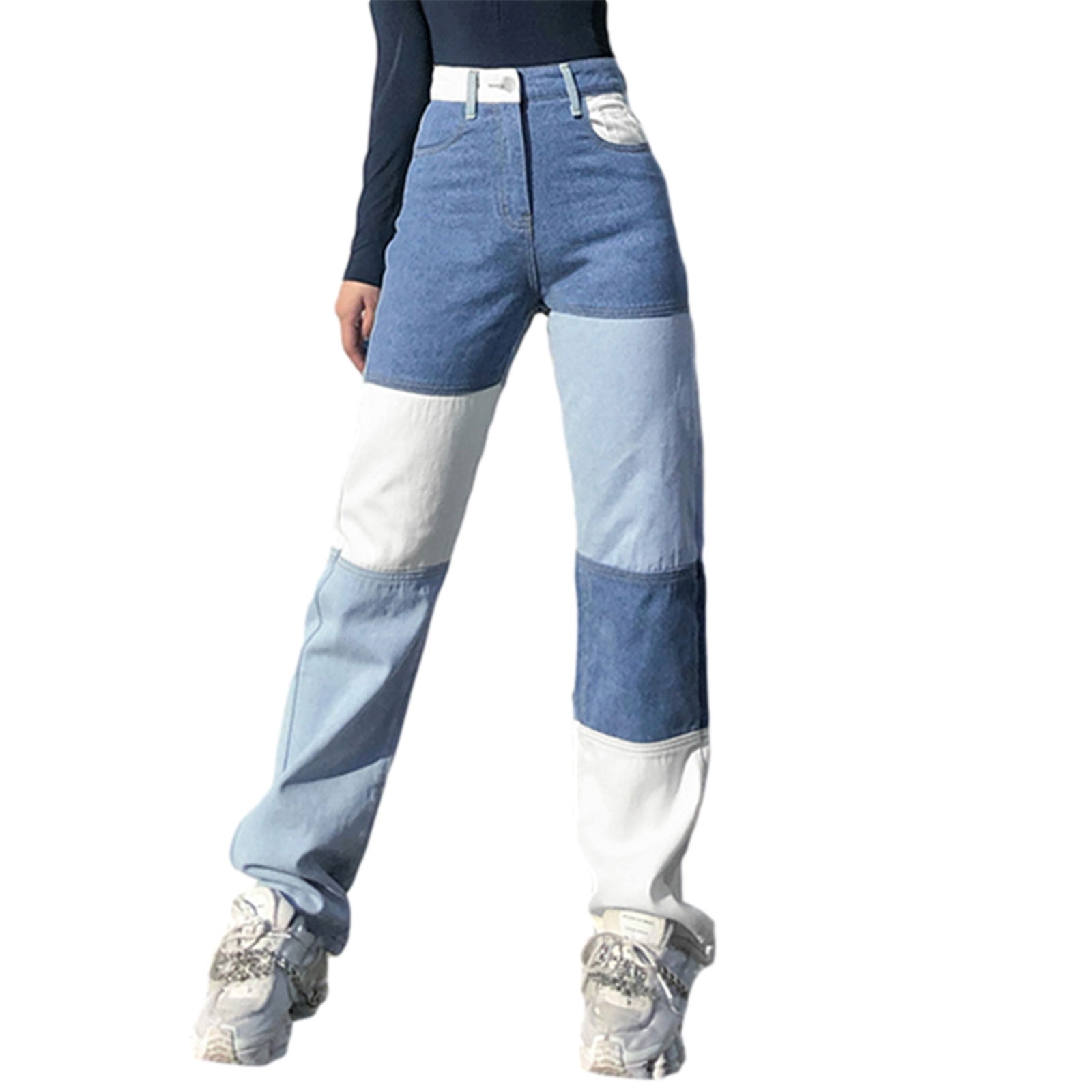 Fashion Contrast Color Stitching 