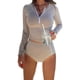 thumbnail image 1 of Traje de baño de dos piezas con cremallera frontal para mujer, 1 of 6