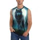 thumbnail image 1 of Fotbe Wolf Men's Camiseta sin Mangas Estampada para Hombres, Playera Casual para Gimnasio, Entrenamiento, Playa-X-Large, 1 of 7
