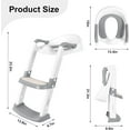 thumbnail image 2 of Toddler Toilet Seat with Step Stool Foldable Potty Training Toilet Seat, Gray White, 2 of 7