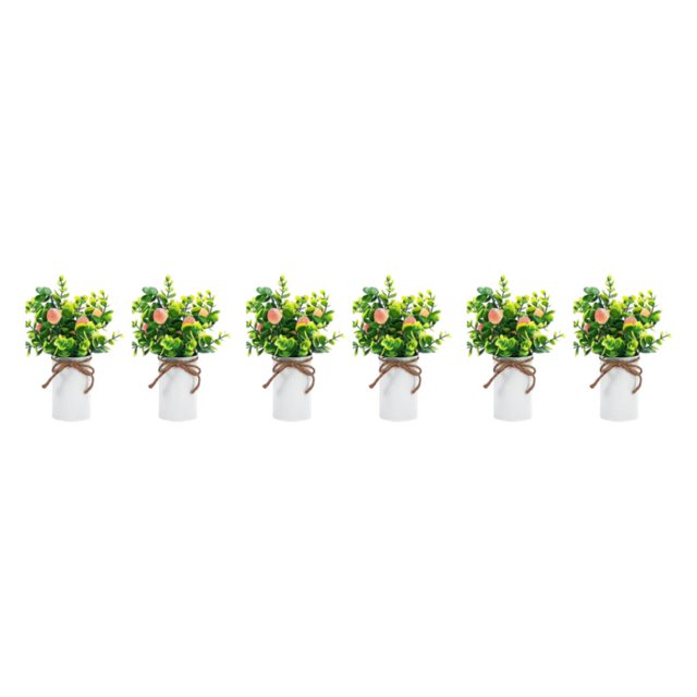 Moyic Plantas artificiales de limón de plástico, opción elegante y práctica para decoración de interiores o exteriores, melocotón miel, Type1 NO1