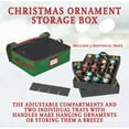 thumbnail image 5 of Hold N' Storage Underbed Christmas Ornament Storage Container Box Fits Up to 48-3”, Green, 5 of 9