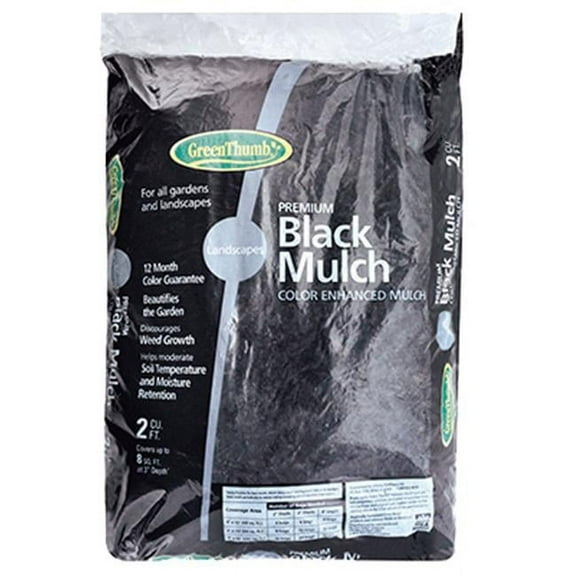 Oldcastle Lawn & Garden 200424 2 cu ft. Green Thumb Mulch, Black