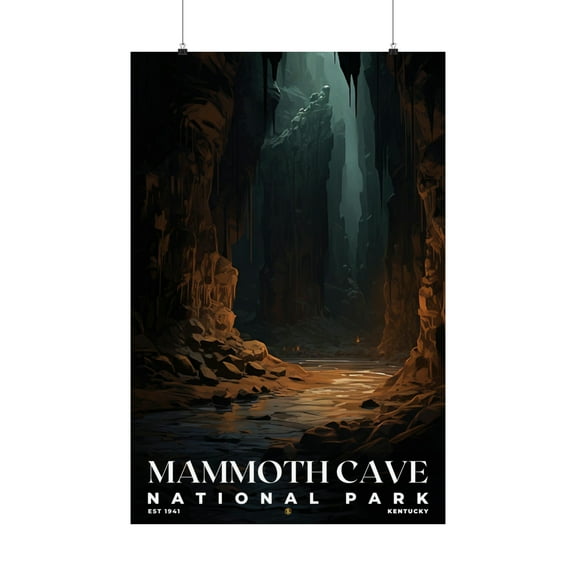 ELNEIT - Mammoth Cave National Park Poster, Unframed Matte Paper, S07