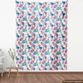 thumbnail image 4 of Ambesonne Hawaiian Fabric by the Yard Upholstery, Cactus Whimsical Motifs, 2 Yards, Pink Cobalt Blue and Aqua, 4 of 5