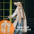 thumbnail image 3 of REDESS Winter Women’s Beanie Hat Scarf Gloves Set, Fleece Lined Winter Hat with Pom Pom,Oat, 3 of 8