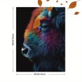 thumbnail image 3 of Colorful Bison Portrait Canvas Print Wall Art for Living Room Bedroom Office Den Dining Room, 3 of 8