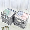 thumbnail image 5 of AUR 2PCS Storage Cubes Leopard Cheetah Print Velvet Fabric Storage Bins for Shelves, Collapsible Washable Closet Storage Baskets Boxes with Handles for Organizing and Storage -Gray, 11"x 11"x 11", 5 of 13